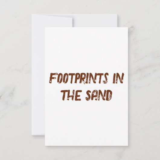 Voetafdrukken in het Zandgebed Groet Kaart (Achterkant)