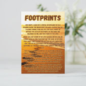 Voetafdrukken in het Zandgebed Pic Groet Kaart (Staand voorkant)