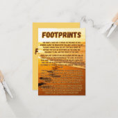 Voetafdrukken in het Zandgebed Pic Groet Kaart (Voorkant / Achterkant in situ)