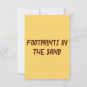 Voetafdrukken in het Zandgebed Pic Groet Kaart (Achterkant)
