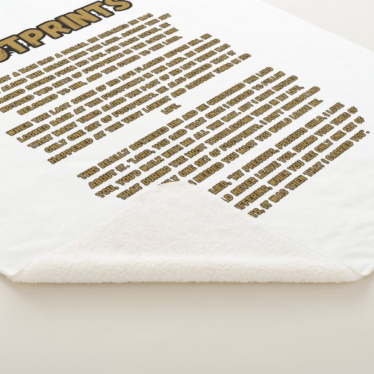 Voetafdrukken in het zandgebed sherpa deken (3/4)