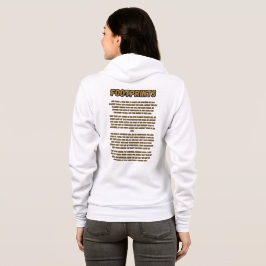 Voetafdrukken In Het Zandgebed Vrouwen Full-Zip Hoodie (Achterkant volledig)