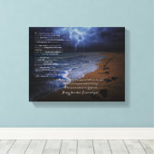 Voetafdrukken in het Zandgedicht 10x8 (stormachtig Canvas Afdruk (Insitu (Houten vloer))