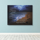 Voetafdrukken in het Zandgedicht 20x16 (stormachti Canvas Afdruk (Insitu (Houten vloer))