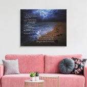 Voetafdrukken in het Zandgedicht 20x16 (stormachti Canvas Afdruk (Insitu (Woonkamer))