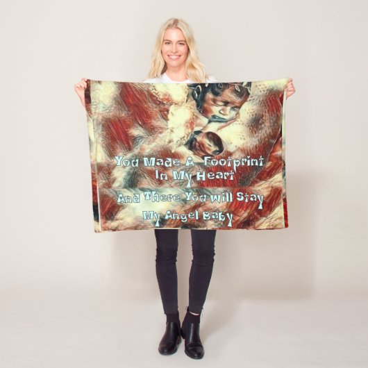 Voetafdrukken in mijn hartelietje fleece deken (In situ)
