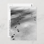 Voetafdrukken in sneeuw briefkaart (Voorkant / Achterkant)