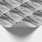 Voetafdrukken in sneeuw cadeaupapier (Hoek)