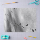 Voetafdrukken in sneeuwweefselpapier tissuepapier (Craft)