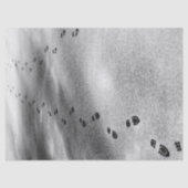 Voetafdrukken in sneeuwweefselpapier tissuepapier (Voorkant)