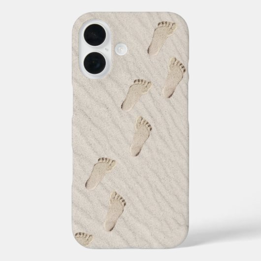 Voetafdrukken in Windswept Beach Sand Case-Mate iPhone Case (Achterkant)