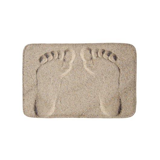 voetafdrukken in zand badmat (Voorkant)