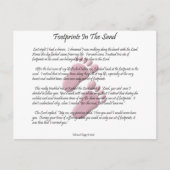 voetafdrukken in zand briefkaart (Voorkant)