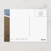 Voetafdrukken in zand briefkaart (Achterkant)