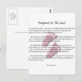 voetafdrukken in zand briefkaart (Voorkant / Achterkant)