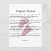 voetafdrukken in zand briefkaart (Voorkant)