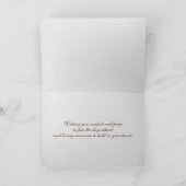 Voetafdrukken in zand en sympathie Rozen Kaart (Binnen)