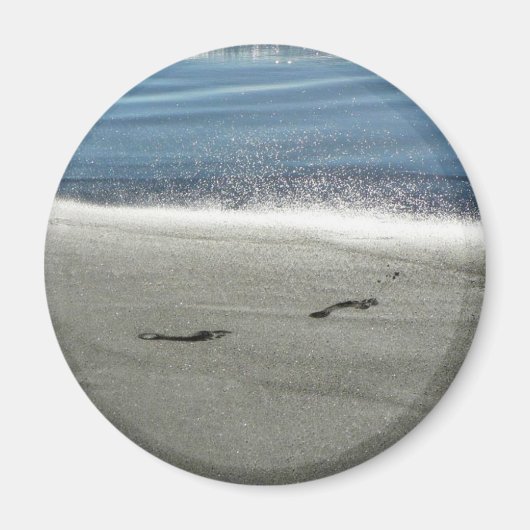 voetafdrukken in zand magneet (Voorkant)