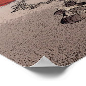 voetafdrukken in zand poster (Hoek)