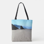 voetafdrukken in zand tote bag (Achterkant)