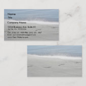 voetafdrukken in zand visitekaartje (Voorkant / Achterkant)