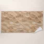 Voetafdrukken in zandhanddoek - Echte strandtextuu Strandlaken (Voorkant)