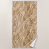 Voetafdrukken in zandhanddoek - Echte strandtextuu Strandlaken (Voorkant)