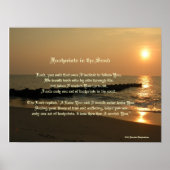 Voetafdrukken in zwart gedicht en afdrukken poster (Voorkant)