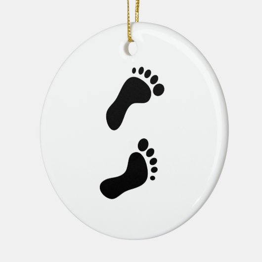 Voetafdrukken Keramisch Ornament (Links)