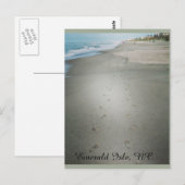 Voetafdrukken langs het Briefkaart aan de rand van (Voorkant / Achterkant)