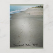 Voetafdrukken langs het Briefkaart aan de rand van (Voorkant)