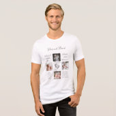 Voetafdrukken Meerdere foto Geboorte Keepsake Papa Tri-Blend Shirt (Voorkant volledig)