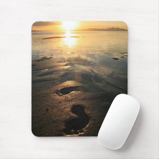 Voetafdrukken Mousepad Muismat (Met muis)