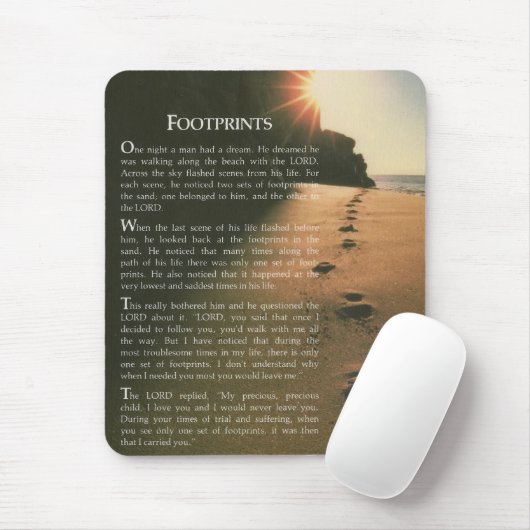 Voetafdrukken Muismat (Met muis)