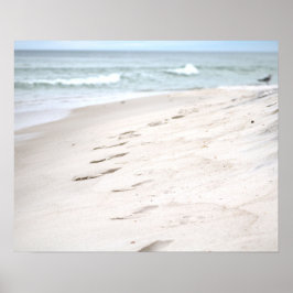 Voetafdrukken op de Beach Sand 16x20 Poster afdruk