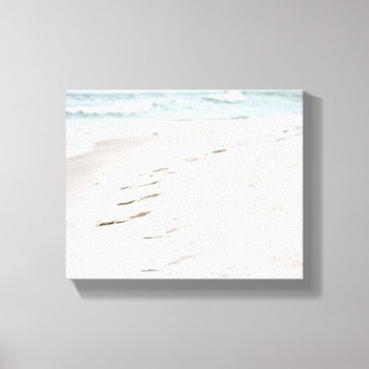 Voetafdrukken op de Beach Sand 8x10 Canvas Afdruk (Voorkant)