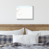 Voetafdrukken op de Beach Sand 8x10 Canvas Afdruk (Insitu (Slaapkamer))