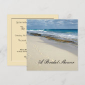 Voetafdrukken op de doucheuitnodigingen voor het s kaart (Voorkant / Achterkant)