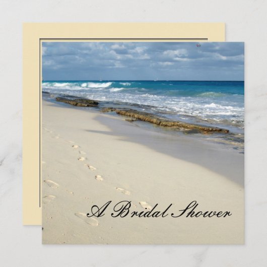 Voetafdrukken op de doucheuitnodigingen voor het s kaart (Voorkant / Achterkant)