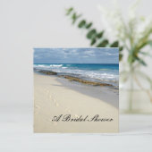 Voetafdrukken op de doucheuitnodigingen voor het s kaart (Staand voorkant)