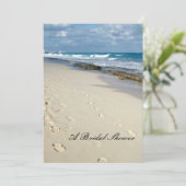 Voetafdrukken op de doucheuitnodigingen voor het s kaart (Staand voorkant)