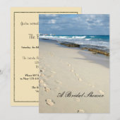 Voetafdrukken op de doucheuitnodigingen voor het s kaart (Voorkant / Achterkant)