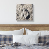 Voetafdrukken op de maan canvas afdruk (Insitu (Slaapkamer))
