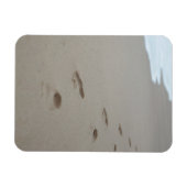 Voetafdrukken op een Mozambikaans strand Magneet (Horizontaal)