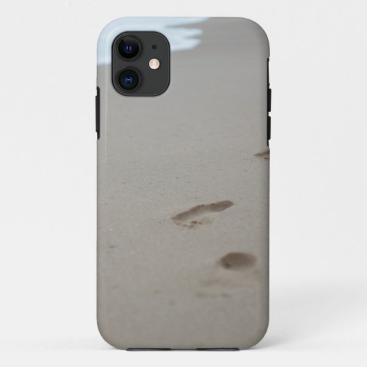 Voetafdrukken op een wit strand in Mozambique Case-Mate iPhone Case (Achterkant)