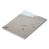 Voetafdrukken op een wit strand in Mozambique Notitieblok (Linkerzijde)