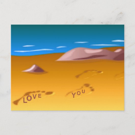 Voetafdrukken op elk Briefkaart (Voorkant)