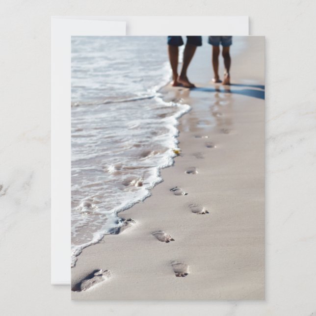 Voetafdrukken op het strand (Voorkant)
