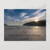 Voetafdrukken op het strand briefkaart (Voorkant)