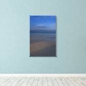 Voetafdrukken op het strand canvas afdruk (Insitu (Houten vloer))